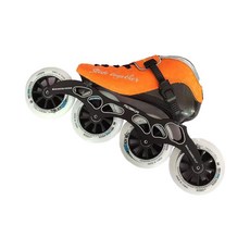 레이싱 롤러 성인용 블레이드 선수용 인라인 스피드 스케이트, 오렌지 4륜