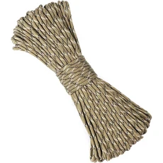 7 가닥 31m/100ft 550 야외 액세서리용 파라코드 로프 4mm 전술 파라코드 공예 DIY 캠핑 생존에 이상적, 08 desert camo