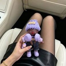 나타샤 검은 인형 옷 14cm 큰 사이즈 나타샤 전용 옷 귀여운 잉글리시 스타일 인형옷 귀여운 피규어 의상 교환 부품, 아기옷만 - 보라색 헤드폰 6종 세트