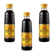 샘표 양조간장 501, 500ml, 3개