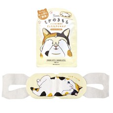 Kimochi 미케의 기분 냥와리 증기 느긋하게 아이 마스크 부드러운 리넨 향, 1개, 1개입