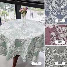 뜨왈 드 노틀담 20수 면혼방 코팅 생활 방수 라미네이트 원단, 1개, 블루