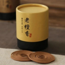 小盤香 天然原料手工製作, 40盤老檀香(天地蓋)