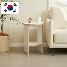 국내생산 완조립 거실 침대 협탁, 1개, 화이트