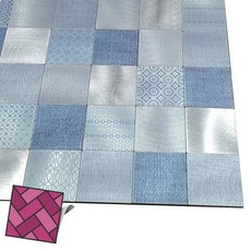 점착타일 두꺼운 월타일스티커 도톰한 청메탈혼합 WJ60 95168pc 1(PC)