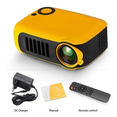 A2000 미니 휴대용 LED 3D 프로젝터 1080P 4K HD 스마트, EU 플러그, Yellow
