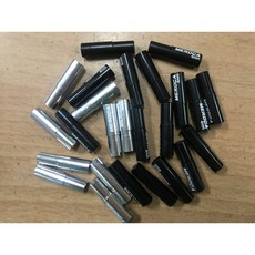 火雞Tth 陽極CNC變速線導線端套 鋁套 變速線用 銀/黑 4mm變速外管線, 1個, 銀色