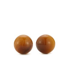 마테오 14K 옐로 골드 타이거 아이 이어링