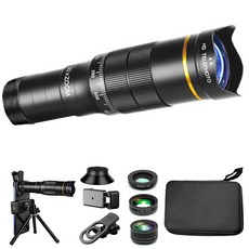 MOKIN 콘서트 hd 단망경 22X 고성능 신축주밍 미니 손떨림 방지 세트, 20mm