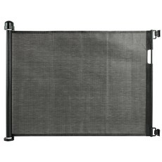 KIDS PARK 寵物安全門欄 伸縮圍欄 卷簾收納 可調整長度 寵物圍欄 安全門, 黑色, 1箱