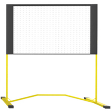 POWKIDDY 便攜式可調節匹克球網套裝，室內外通用，快速組裝，附收納袋, 黃黑, 1個