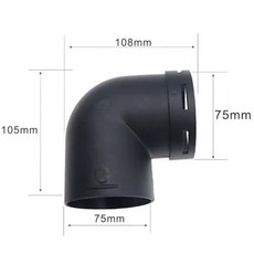 베바스토 에버스패커 디젤 주차 히터용 에어 벤트 덕트 T L Y 피스 엘보 파이프 콘센트 배기 커넥터 조이너 액세서리, 75mm elbow, 1개