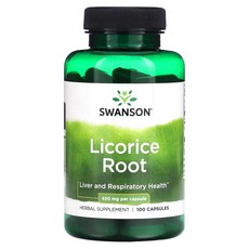 Swanson 감초 뿌리 450mg 캡슐 100정, 1개