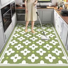 특대형주방매트 바닥매트 타일무늬 방수 PVC방수 발매트