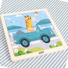 자동차 원목교구 원목/꼭지퍼즐 원목퍼즐 교육교구 9pcs 소근육발달장난감, 본상품