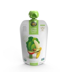 Love Child Organics Superblend 사과 바나나 시금치 + 아보카도 퓨레 113.4g(4온스), Apples, Bananas, Spinach + Avo