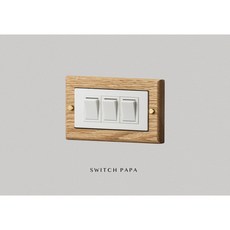 【快速出貨】開關 插座 Panasonic國際牌RISNA紅橡木面板蓋板 l Switchpapa, 1個, 全彩指撥3開