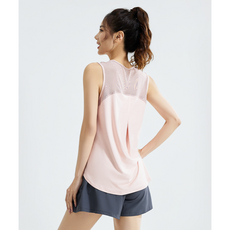 網紗寬版運動背心 寬版設計 舒適透氣 無袖上衣 健身瑜伽跑步 女性運動上衣