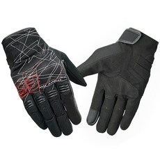 MARC MARQUEZ 機車手套 防摔透氣觸控騎士裝備, A佈手套 黑色,XL