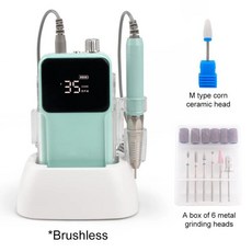 데스크탑 무선 브러시리스 네일 드릴 머신 전동 매니큐어 페디큐어용 직사각형, 영국, 07 Rectangle_01 UK