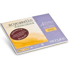 파브리아노 아티스틱토 아쿠아렐로 엑스트라 화이트 파인 그레인 콜드 프레스 23 x 30.5cm 20장 300g/m² 아티스트 수채화 판지 4면 접착 패드 30, 파브리아노 아티스틱토 아쿠아렐로, 엑스트라 화이트, 파