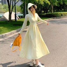 防曬衣女長款連衣裙防紫外線冰絲長裙防曬服UPF50+