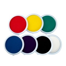 CO 대형사이즈 잉크패드 물로 잘지워지는 스탬프찍기 스탬프판 유치원 어린이집 교구 참잘했어요 도장 스탬프패드 찍기놀이, 1개, 빨강