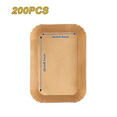 新品優選 200入長方形氣炸鍋烘焙紙，不沾烤盤紙，廚房烤箱專用，方便清潔, 200PCS, 1個