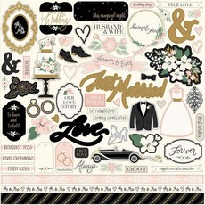 Echo Park Paper 페이퍼 웨딩 데이 카드용지 스티커 30.5cm x ( 125254 8537623688