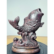 黑檀木 錦鯉香爐 木雕香爐, 如圖所示, 1個