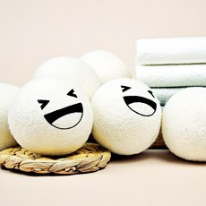 리브바라 프리미엄 건조기양모볼 6p 친환경 뉴질랜드 100% 양모 정전기방지 드라이볼, 2세트