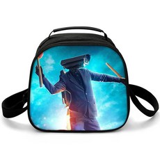 馬桶人Skibidi Toilet遊戲週邊卡通兒童印花圓形餐包可定製 75RC, 馬桶人07, 1個