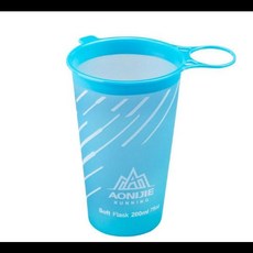 AONIJIE 170ml 200ml 250ml 500mml 350ml 600ml 러닝 스포츠 자전거 부드러운 물병 접이식 TPU 소프트 플라스크 워터 가방 컵, [01] light blue cup 200ml