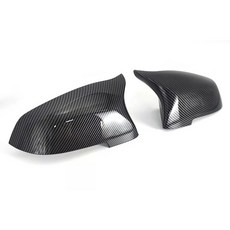 亮黑/碳纖紋款 替換式牛角後視鏡蓋 倒車鏡殼 後照鏡外殼 適用於F01 F02 F10 550i 535i F12, 碳纖紋款, 1個