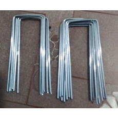 비닐 ㄷ자 말뚝 멀칭핀 U자 철사 고정 부직포 고정핀 2.2mmx4cmx10cm 200개, 100개