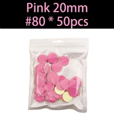 새로운 ~ 핑크 샌딩 페이퍼 50/pcs 페디큐어 풋 케어 도구 15mm 20mm 네일 드릴 비트 디스크 살롱 Calluse, 08 20mm  80 50pcs