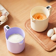 SMABAT 다용도 전동 믹서기 무선 계란 휘핑기 전동 거품기 쌀 세척볼 TYPE-C 충전 베이지 퍼플, 1개