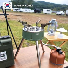 디에스생활 SUN 고화력 캠핑 필수품 강염버너, 1개, 그린카키