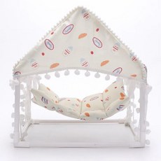 小寵窩 小寵物吊床 跳台 天竺鼠吊床 龍貓吊床 天竺鼠睡窩 天竺鼠用品 金絲熊 蜜袋鼯 松鼠懸掛跳台, 1個, 白沙麵包