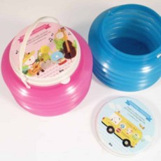 자바라물통 핑크 접이식물통 미술물통종류 유아물감물통 gas+228nS