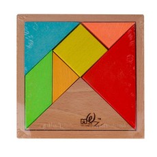 원목 칼라칠교놀이 나무도형 조립퍼즐 교구 장난감, 1, 1개