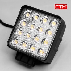 CTM 서치라이트 차량용 LED 써치 선박 화물 지게차 사각 80W 60도 프리미엄, 1개, 60도 화이트