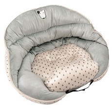 寵物來了 毛孩睡窩型汽座 車用寵物汽車安全座椅 車載狗窩外出沙發, 1個, 寵物來了 毛孩睡窩型汽座(圓)米色