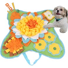 중소형견을 위한 맛있는 샘 스너플 매트 21 휴대용 인터랙티브 코 냄새 훈련용 스니핑 패드 지루함을 퍼즐 장난감 포함 녹색, Green