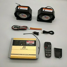렉카차 싸이렌앰프 소리 증폭기 구급차 경찰차 경보 초박형 400W 듀얼스피커, 2개, 800와트 초박형 스피커 2개 듀얼 스피커 범용