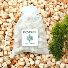 꽃순이 국내산 편백나무 큐브 칩, 10개, 45g