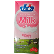 폴스 무지방 멸균 우유 스킴밀크, 1L, 17개