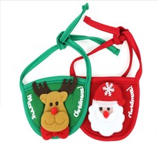 내옆채움가게 댕냥이 크리스마스 턱받이 애견케이프, 그린