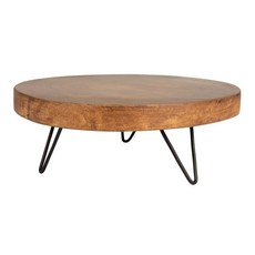 Creative Co-Op 장식용 오동나무 받침대 다크 브라운