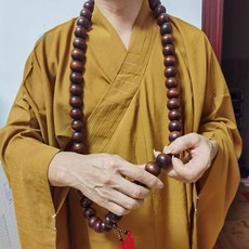 불교 스님 염주 목걸이 홍목 대형 108배 20MM 비즈 마호가니 묵주, 마호가니비즈54개30mm, 1개